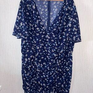 SHEIN Curve Blue Floral Dress